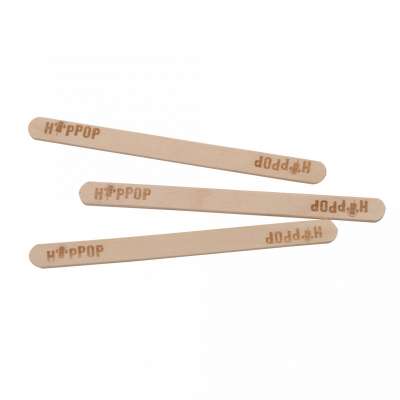 114mm custom engraved logo Wooden Ice Cream Popsicle Stick